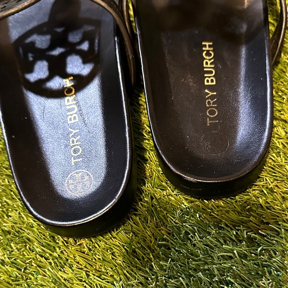 Tory Burch “Miller” Black Cutout Sandals Size 7.5 Women’s - Picture 7 of 7